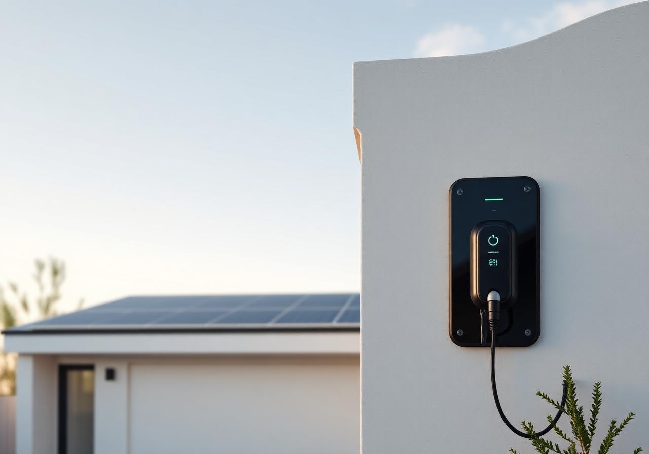 Home wall charger and solar panels